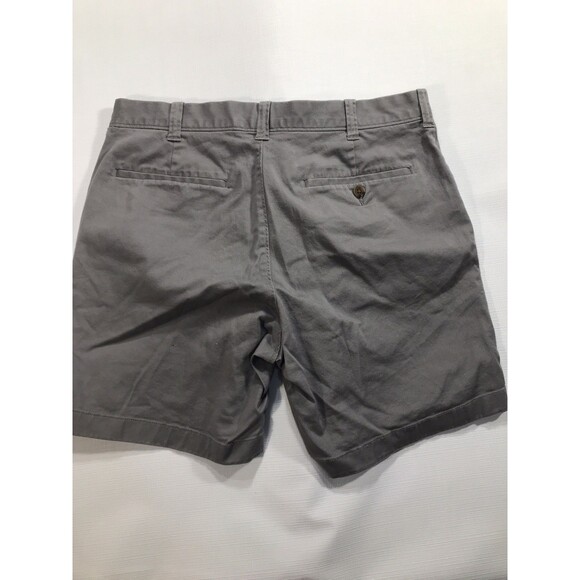 J Crew Shorts Mens 34 Grey Flat Front Chinos Cotton Casual 7" - Picture 5 of 5